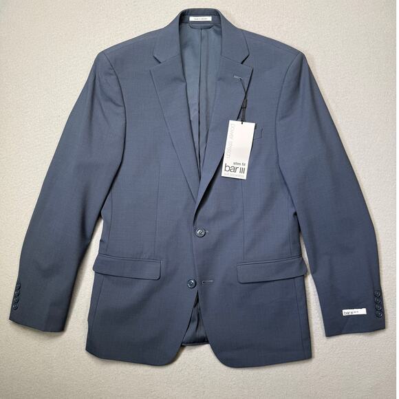Bar III Other - Bar III Men's Slim-Fit Wool-Blend Solid Suit Jacket, blue 38R $450